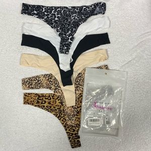 New Wealurre Women's Microfiber Low Rise No Show Thong Pantie large